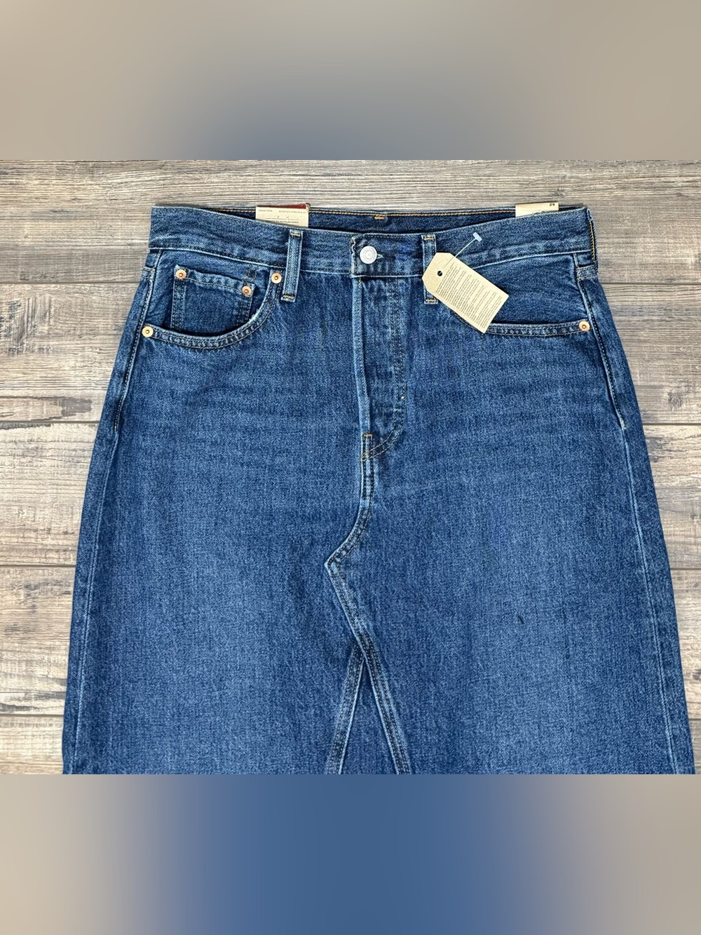 Levi’s Iconic Long Denim Maxi Skirt 29 - Picture 2 of 11